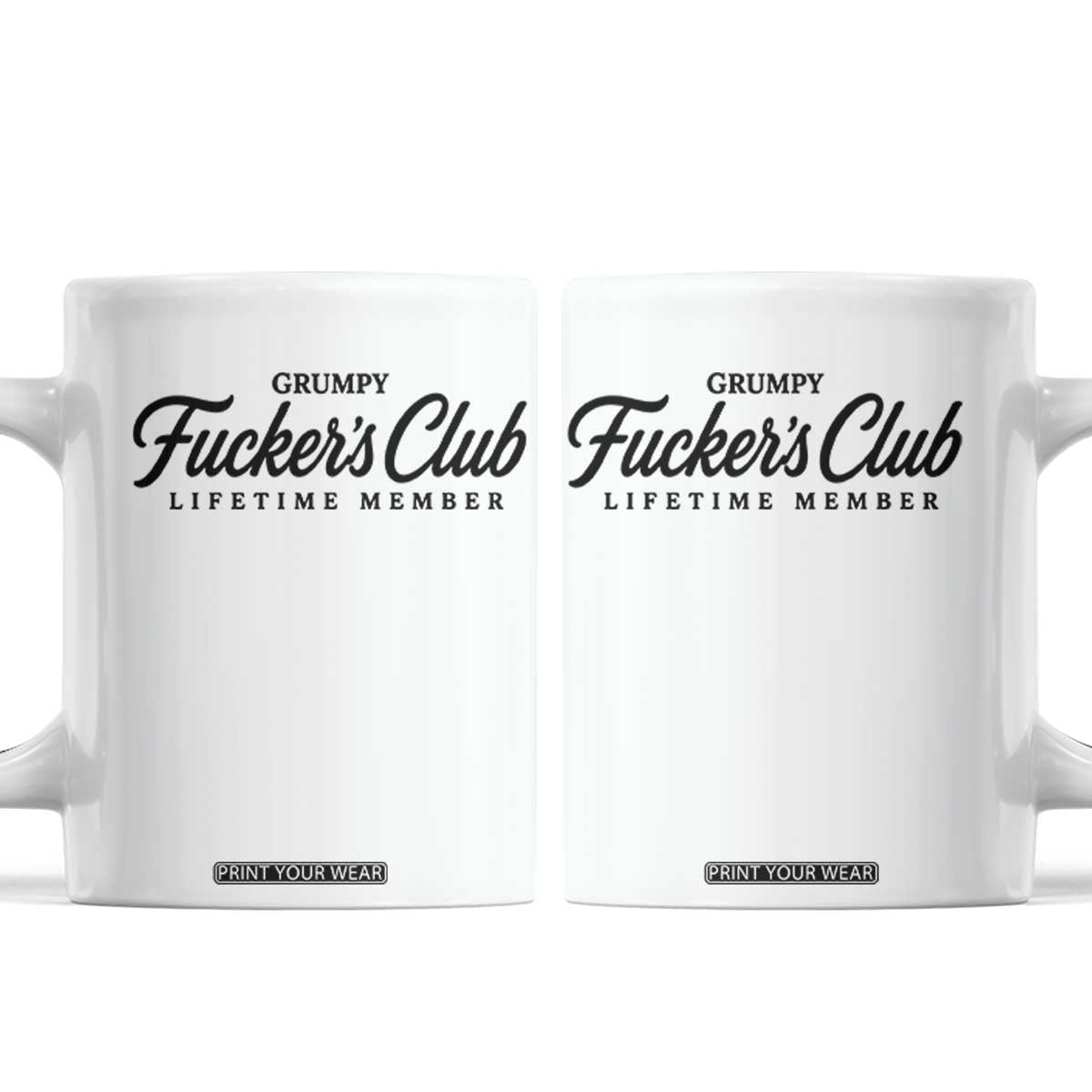 Vintage Grumpy Fuckers Club Lifetime Member Coffee Mug Gag Gift Birthday Husband Dad Fathers Day