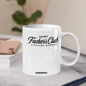 Vintage Grumpy Fuckers Club Lifetime Member Coffee Mug Gag Gift Birthday Husband Dad Fathers Day