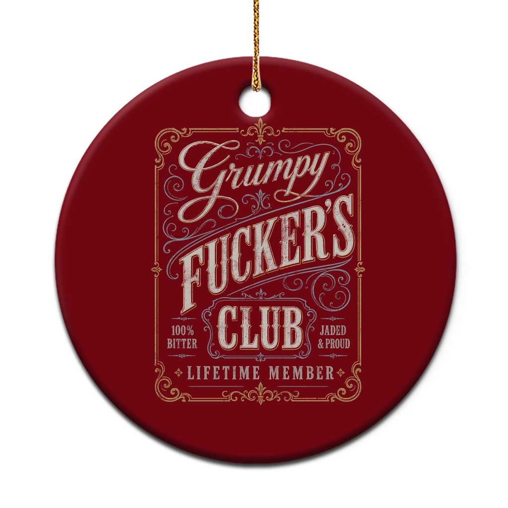 Vintage Grumpy Fuckers Club Lifetime Member Ceramic Ornament Retro Birthday Husband Dad Fathers Day TS10 1pc Red Print Your Wear