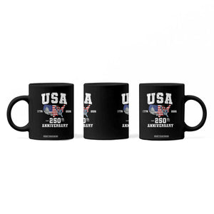 250th Anniversary USA Coffee Mug 4th of July America US Flag Patriotic 250 Years American Flag