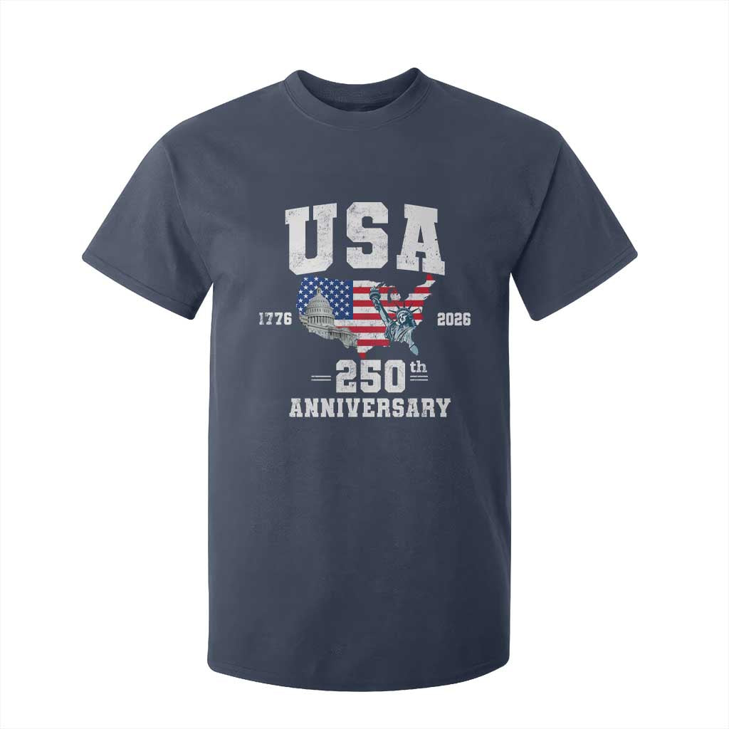 250th Anniversary USA T Shirt For Kid 4th of July America US Flag Patriotic 250 Years American Flag