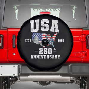 250th Anniversary USA Spare Tire Cover 4th of July America US Flag Patriotic 250 Years American Flag