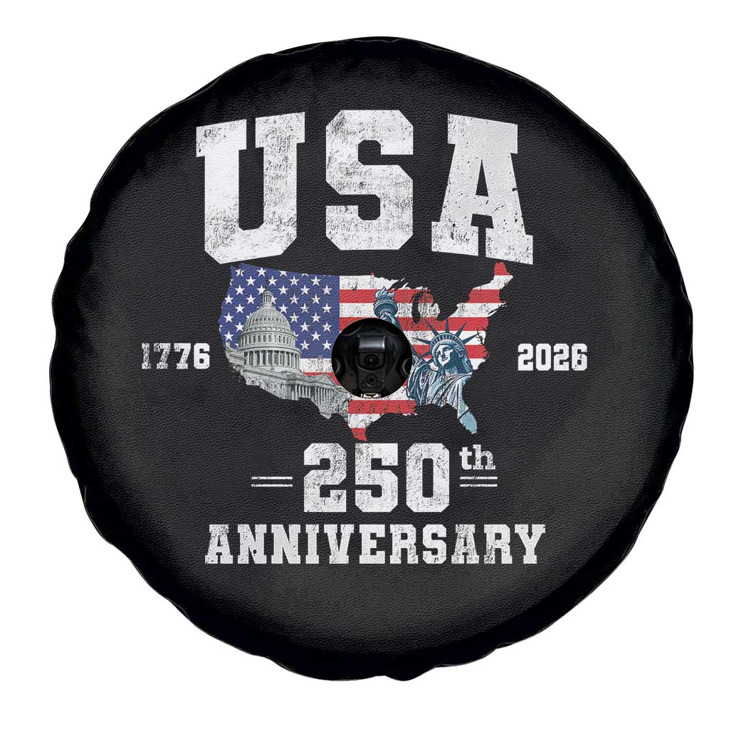 250th Anniversary USA Spare Tire Cover 4th of July America US Flag Patriotic 250 Years American Flag