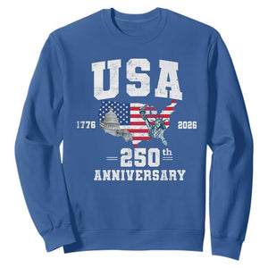 250th Anniversary USA Sweatshirt 4th of July America US Flag Patriotic 250 Years American Flag
