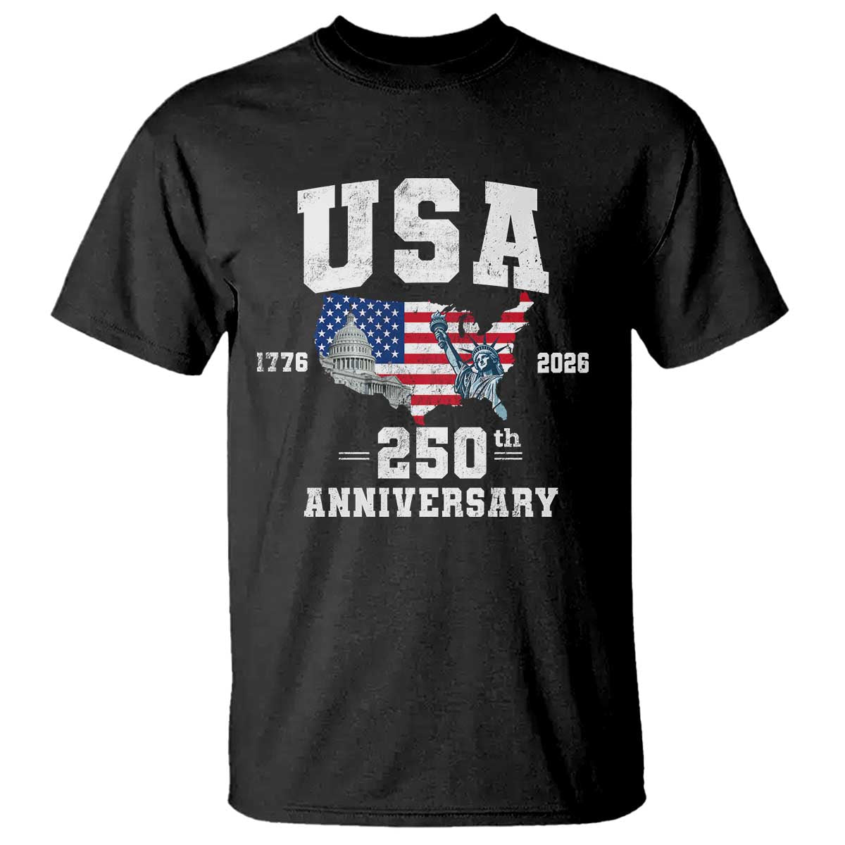 250th Anniversary USA T Shirt 4th of July America US Flag Patriotic 250 Years American Flag
