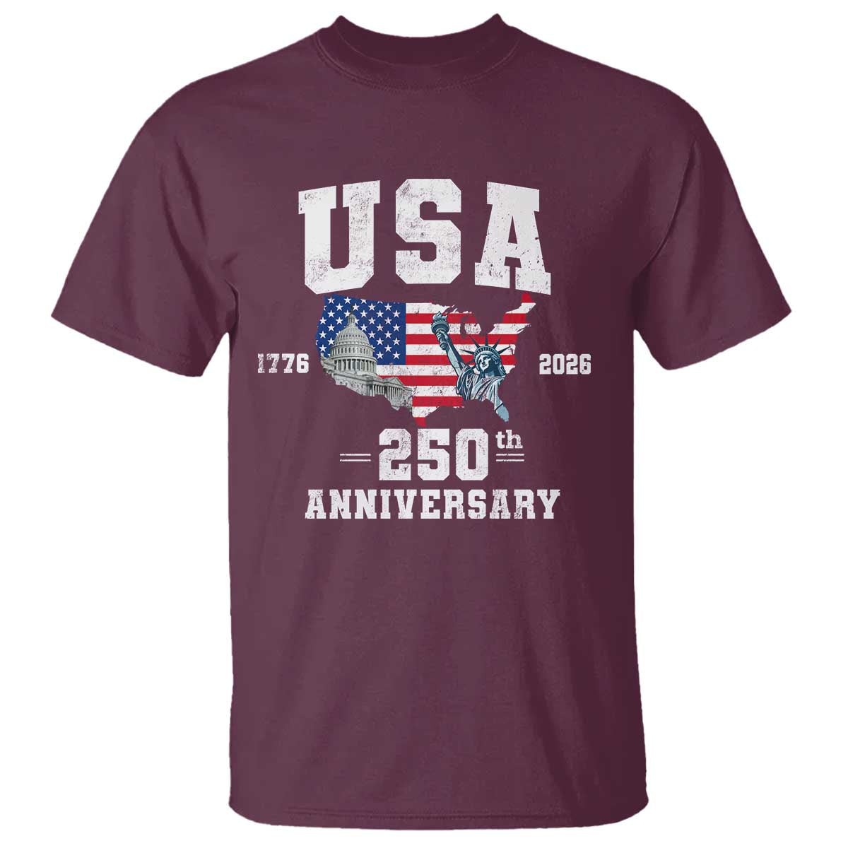 250th Anniversary USA T Shirt 4th of July America US Flag Patriotic 250 Years American Flag