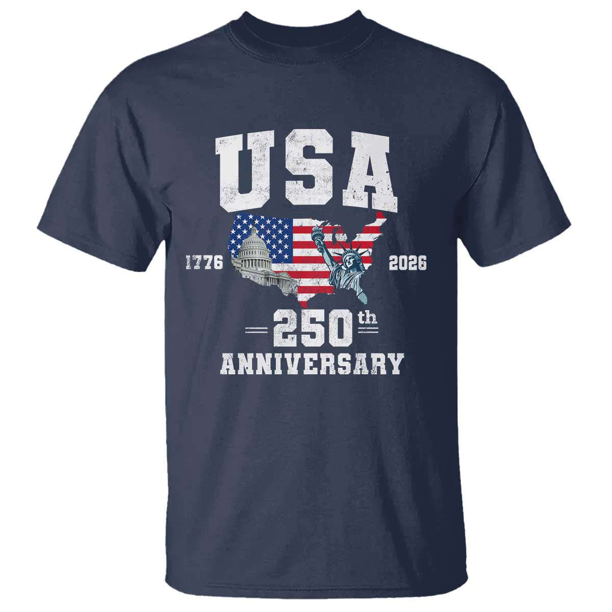 250th Anniversary USA T Shirt 4th of July America US Flag Patriotic 250 Years American Flag