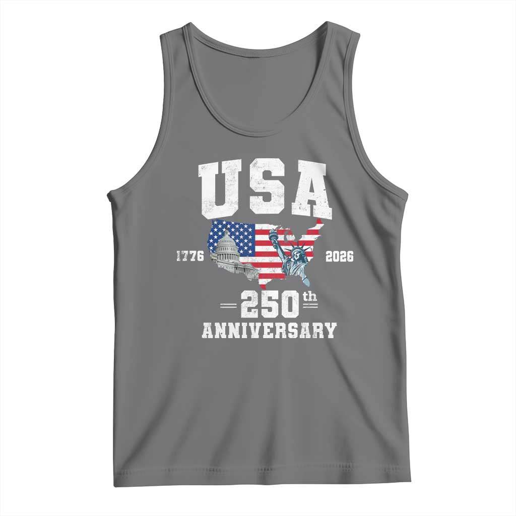 250th Anniversary USA Tank Top 4th of July America US Flag Patriotic 250 Years American Flag