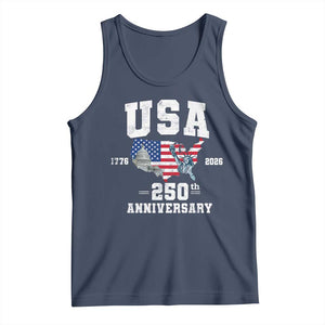 250th Anniversary USA Tank Top 4th of July America US Flag Patriotic 250 Years American Flag