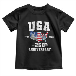 250th Anniversary USA Toddler T Shirt 4th of July America US Flag Patriotic 250 Years American Flag