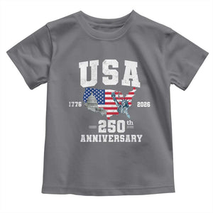 250th Anniversary USA Toddler T Shirt 4th of July America US Flag Patriotic 250 Years American Flag