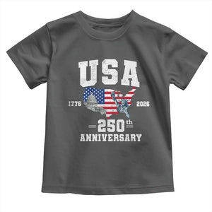 250th Anniversary USA Toddler T Shirt 4th of July America US Flag Patriotic 250 Years American Flag