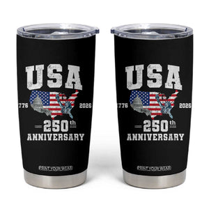 250th Anniversary USA Tumbler Cup 4th of July America US Flag Patriotic 250 Years American Flag