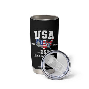 250th Anniversary USA Tumbler Cup 4th of July America US Flag Patriotic 250 Years American Flag