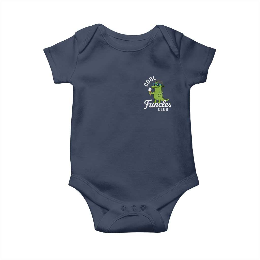 Funny Uncle Baby Onesie Cool Funcles Club Funcle Alligator TS10 Navy Print Your Wear