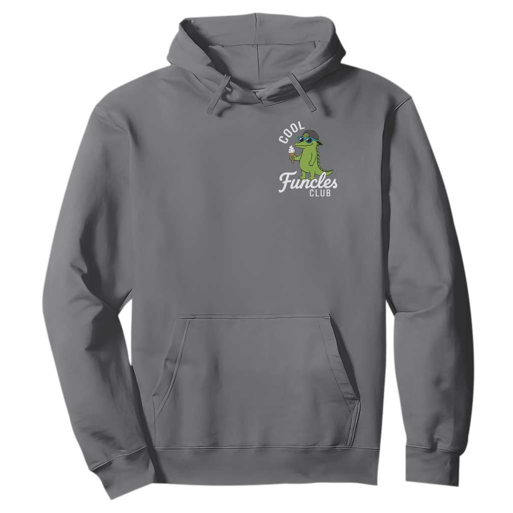 Funny Uncle Hoodie Cool Funcles Club Funcle Alligator TS10 Charcoal Print Your Wear