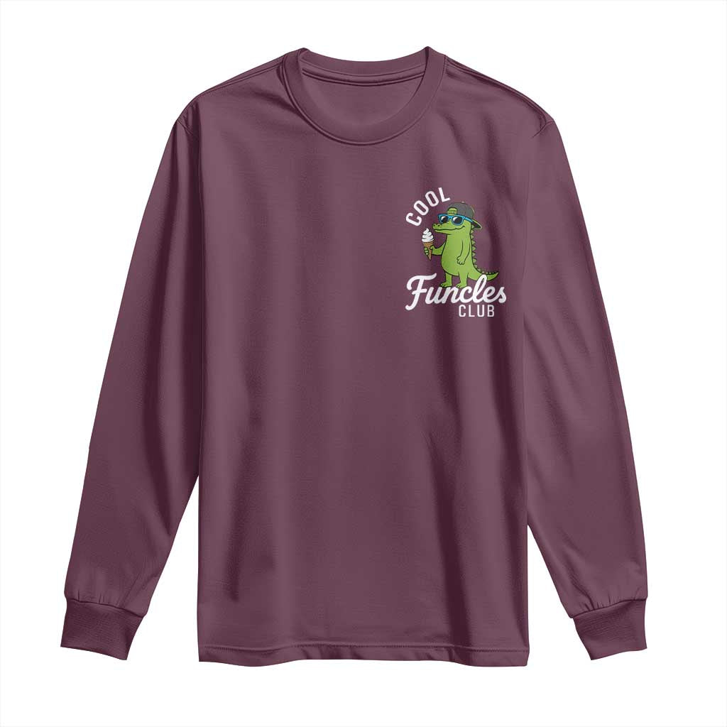 Funny Uncle Long Sleeve Shirt Cool Funcles Club Funcle Alligator