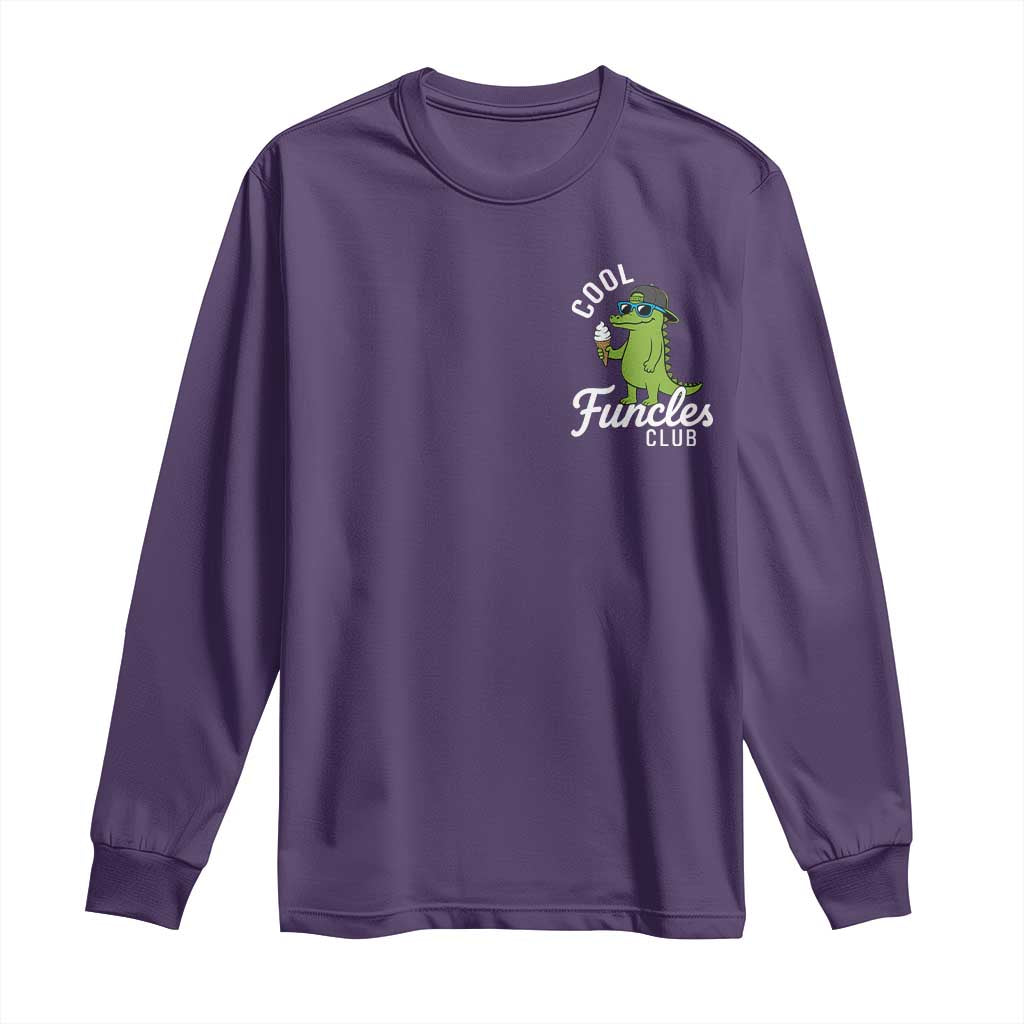 Funny Uncle Long Sleeve Shirt Cool Funcles Club Funcle Alligator