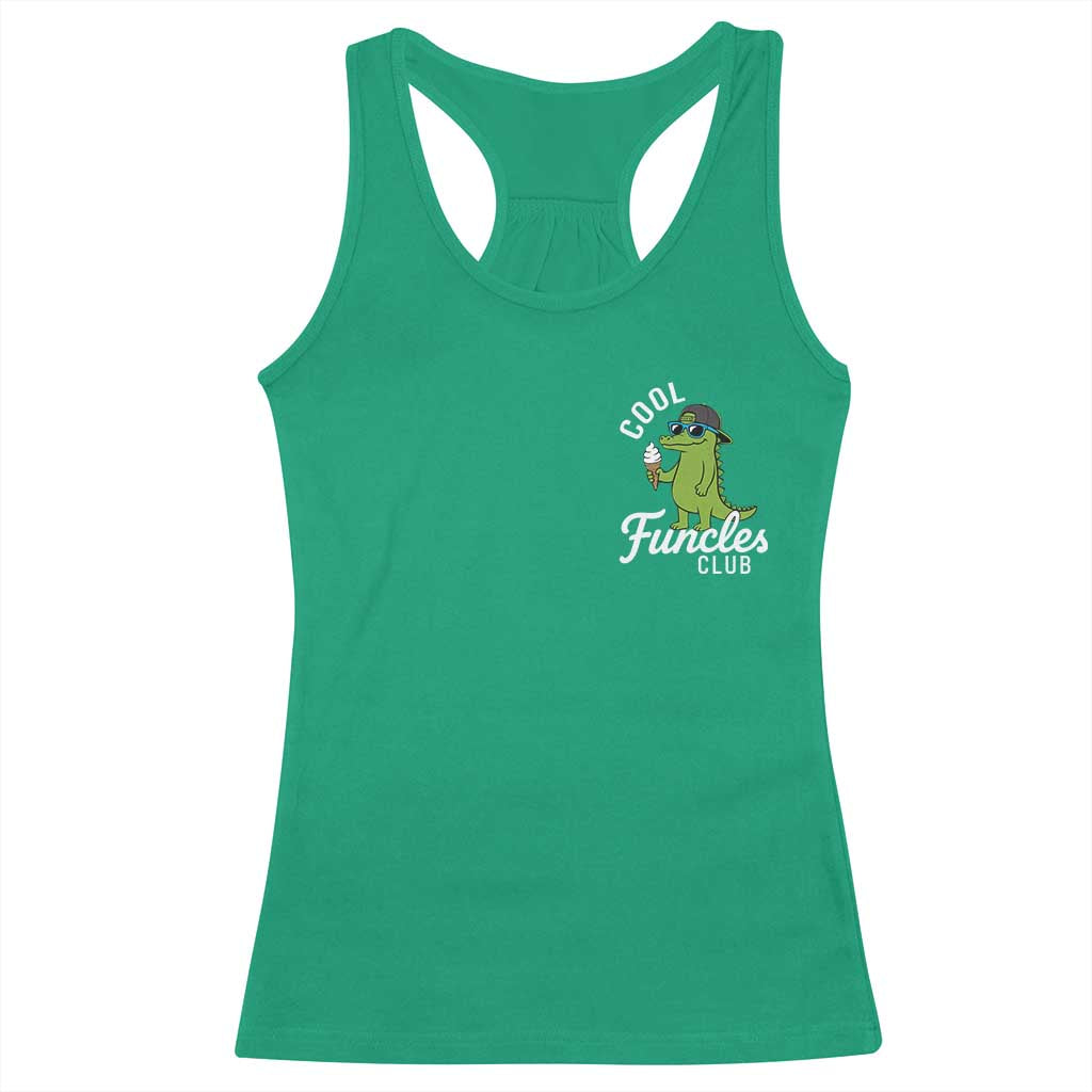 Funny Uncle Racerback Tank Top Cool Funcles Club Funcle Alligator TS10 Irish Green Print Your Wear
