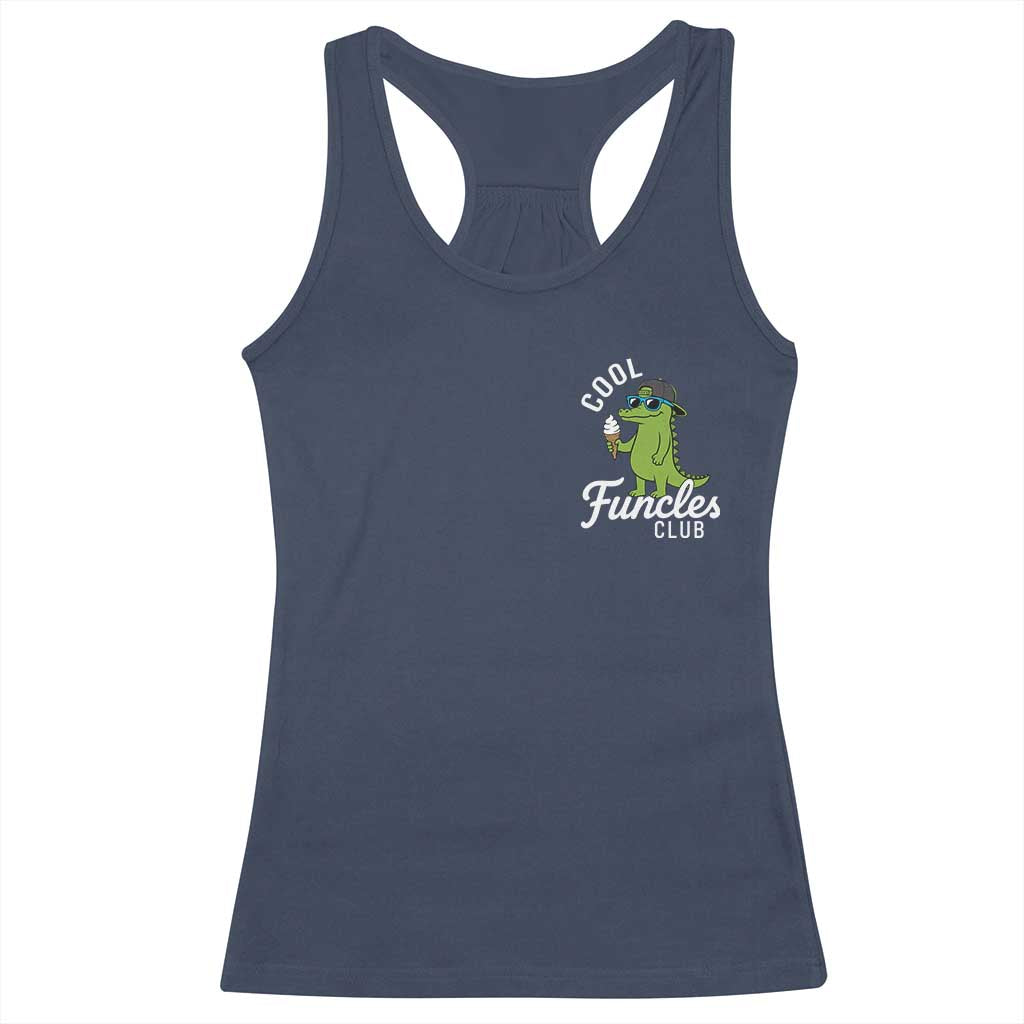 Funny Uncle Racerback Tank Top Cool Funcles Club Funcle Alligator TS10 Navy Print Your Wear