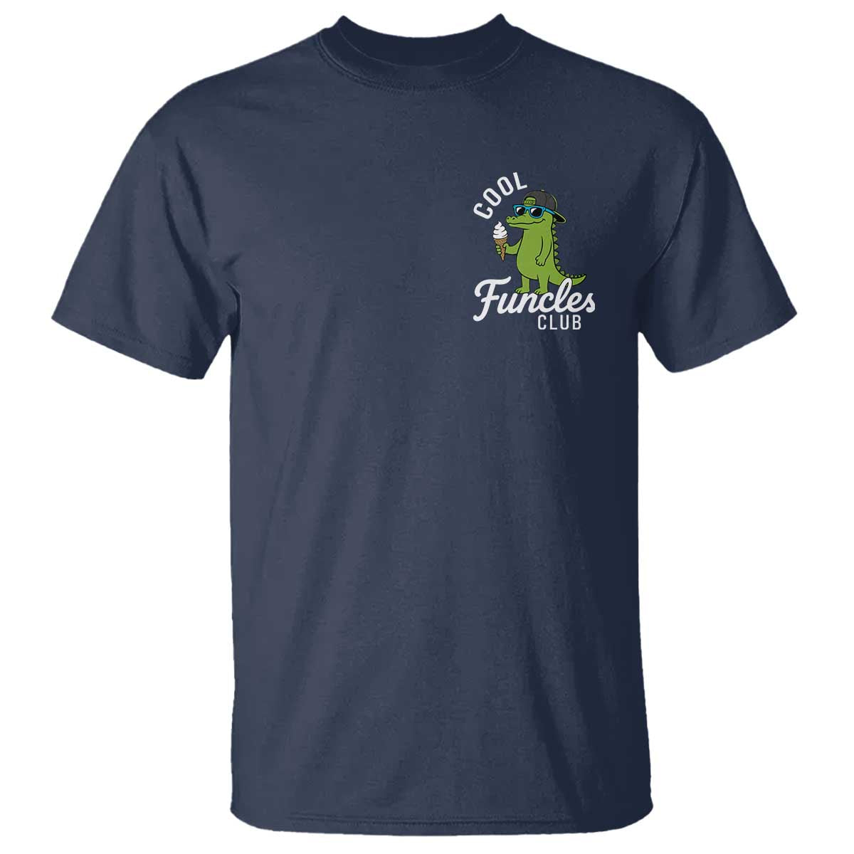 Funny Uncle T Shirt Cool Funcles Club Funcle Alligator TS10 Navy Print Your Wear