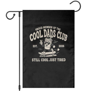 Cool Dads Club Garden Flag Retro Skater Fatherhood Still Cool Just Tired Funny Dad Gifts