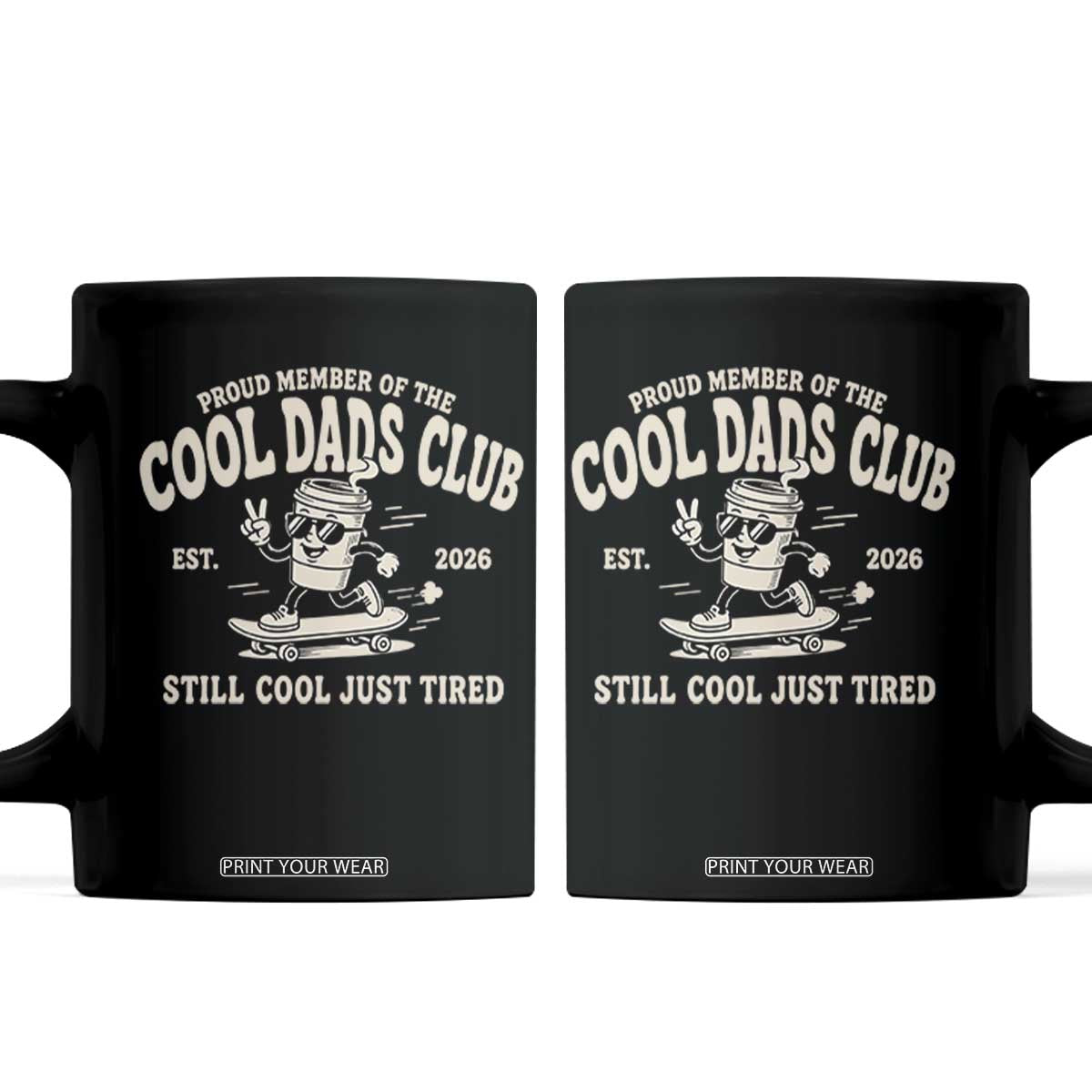 Cool Dads Club Coffee Mug Retro Skater Fatherhood Still Cool Just Tired Funny Dad Gifts