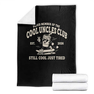 Cool Uncles Club Throw Blanket Retro Skater Uncle Still Cool Just Tired