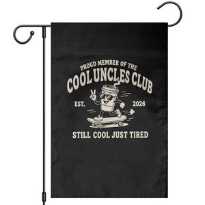 Cool Uncles Club Garden Flag Retro Skater Uncle Still Cool Just Tired