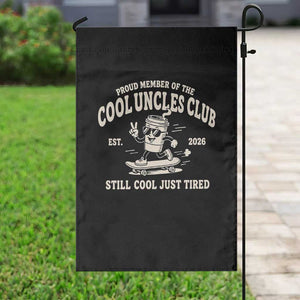 Cool Uncles Club Garden Flag Retro Skater Uncle Still Cool Just Tired