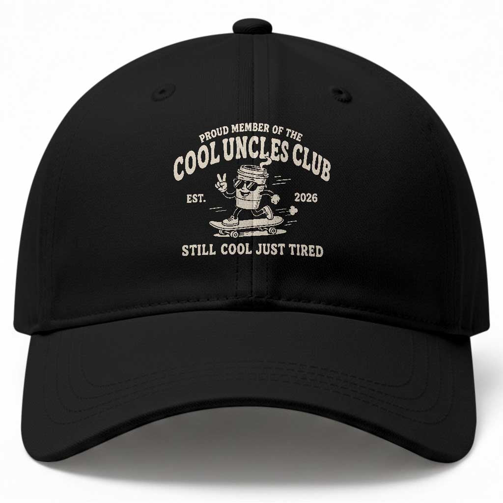 Cool Uncles Club Baseball Cap Retro Skater Uncle Still Cool Just Tired
