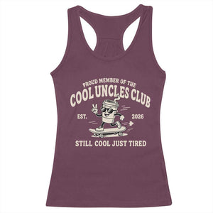Cool Uncles Club Racerback Tank Top Retro Skater Uncle Still Cool Just Tired
