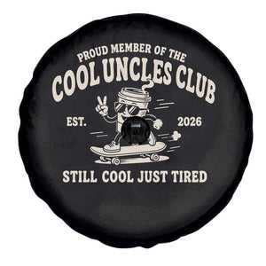 Cool Uncles Club Spare Tire Cover Retro Skater Uncle Still Cool Just Tired