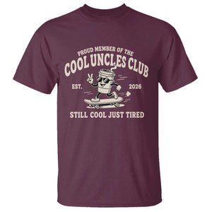 Cool Uncles Club T Shirt Retro Skater Uncle Still Cool Just Tired