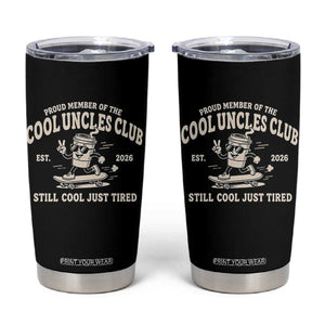 Cool Uncles Club Tumbler Cup Retro Skater Uncle Still Cool Just Tired