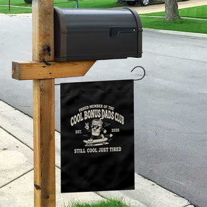 Cool Bonus Dads Club Garden Flag Retro Skater Fatherhood Still Cool Just Tired Funny Step Dad Gifts