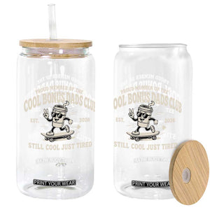 Cool Bonus Dads Club Glass Can Retro Skater Fatherhood Still Cool Just Tired Funny Step Dad Gifts