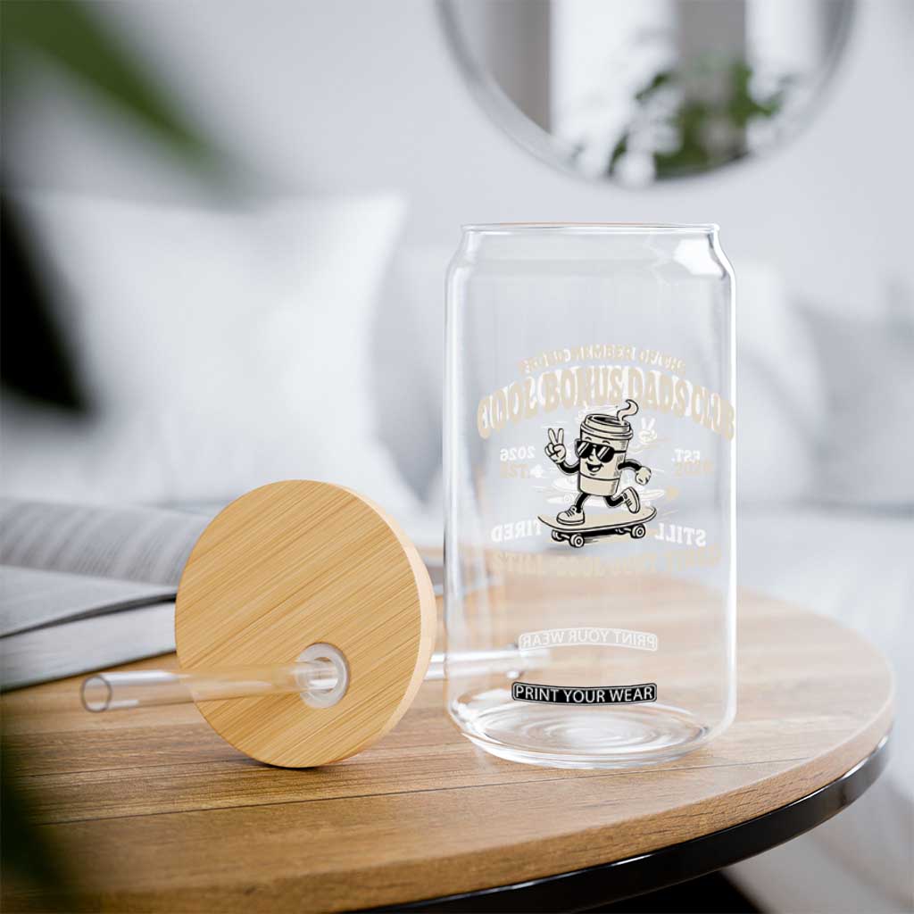 Cool Bonus Dads Club Glass Can Retro Skater Fatherhood Still Cool Just Tired Funny Step Dad Gifts