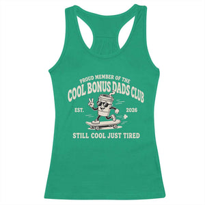 Cool Bonus Dads Club Racerback Tank Top Retro Skater Fatherhood Still Cool Just Tired Funny Step Dad Gifts
