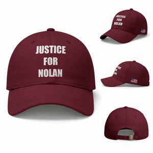 Justice for Nolan Baseball Cap Support and Rememberence Memorial