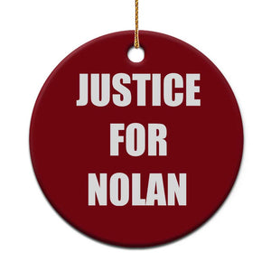 Justice for Nolan Ceramic Ornament Support and Rememberence Memorial