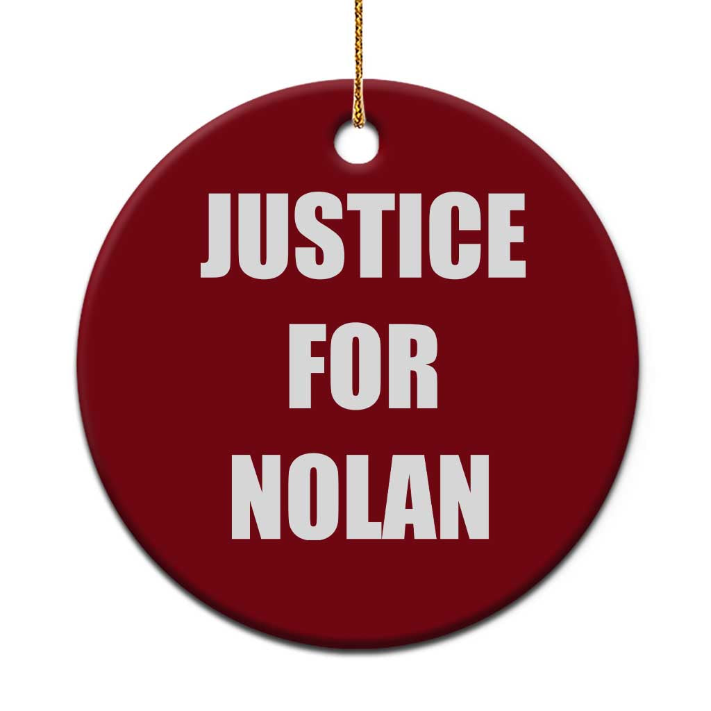 Justice for Nolan Ceramic Ornament Support and Rememberence Memorial TS10 1pc Red Print Your Wear