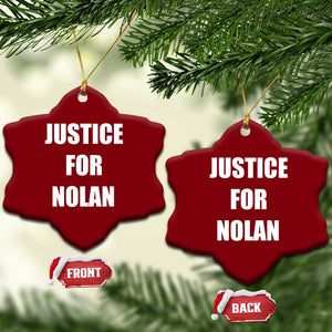 Justice for Nolan Ceramic Ornament Support and Rememberence Memorial