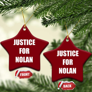 Justice for Nolan Ceramic Ornament Support and Rememberence Memorial