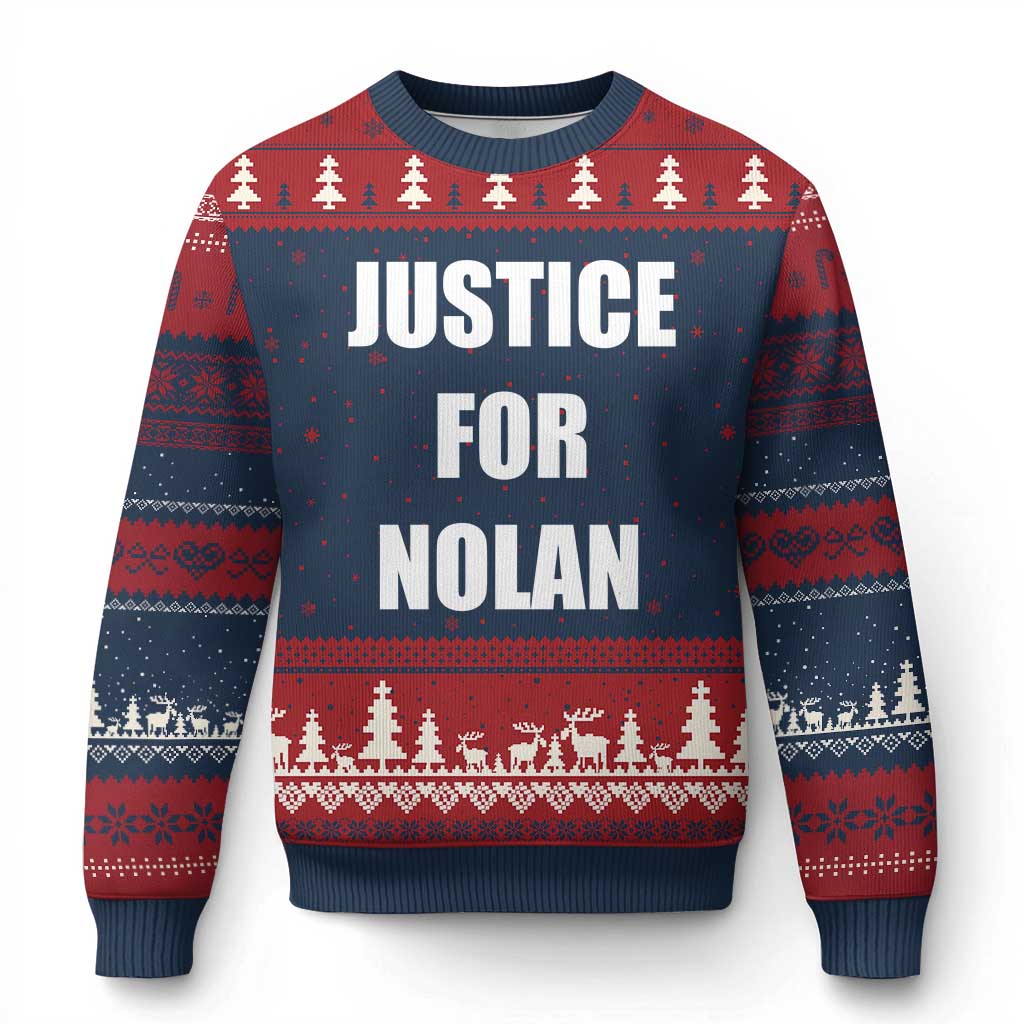 Justice for Nolan Ugly Christmas Sweater Support and Rememberence Memorial