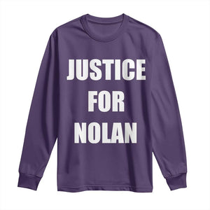 Justice for Nolan Long Sleeve Shirt Support and Rememberence Memorial