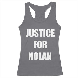 Justice for Nolan Racerback Tank Top Support and Rememberence Memorial