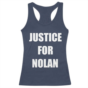 Justice for Nolan Racerback Tank Top Support and Rememberence Memorial