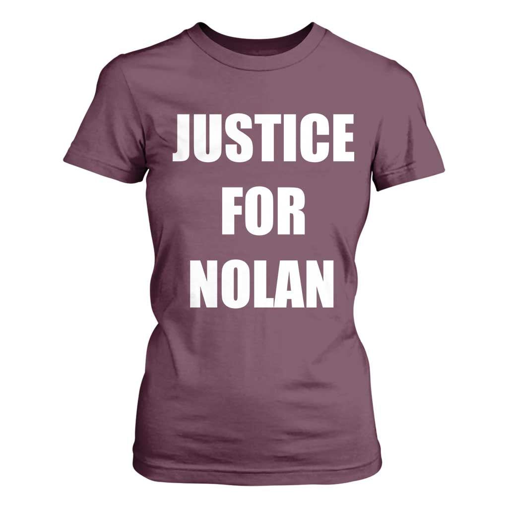 Justice for Nolan T Shirt For Women Support and Rememberence Memorial