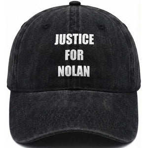 Justice for Nolan Washed Cotton Baseball Cap Support and Rememberence Memorial
